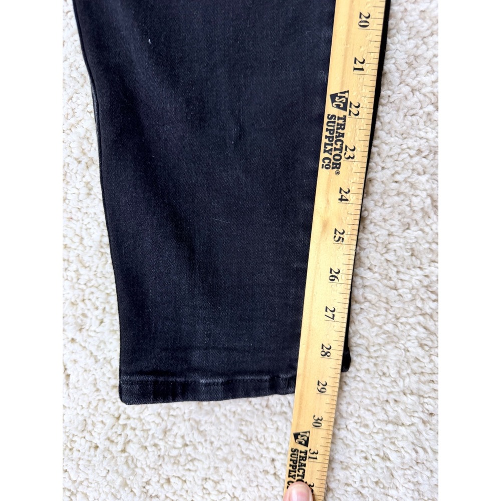 Judy Blue Jogger Jeans Women 11/30 Black Excellent High Rise Drawstring Denim - Picture 11 of 12